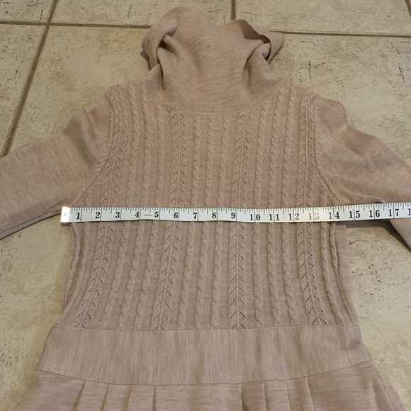 Vintage 70s Ciaro 100% Wool Turtleneck Knit Sweater Dress Size 12 - Picture 6 of 12